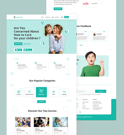 E-Learning Landing page course course ui e learning education learning learning course learning page online education study ui ui design user interface design ux design