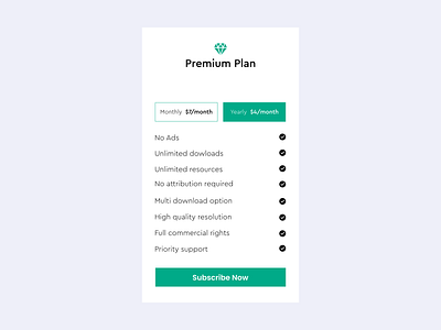 Premium Plan aesthetic app button challenge daily dashboard design designer figma invision ios mbile minimal photoshop sketch template ui ux web xd