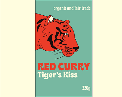 Red Curry animals branding curry design graphic design illustration illustrator package red spices texture tiger vector