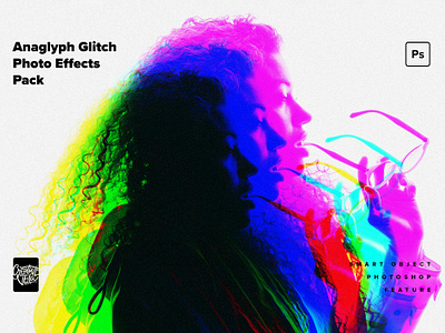 Anaglyph Glitch Photo Effects Pack