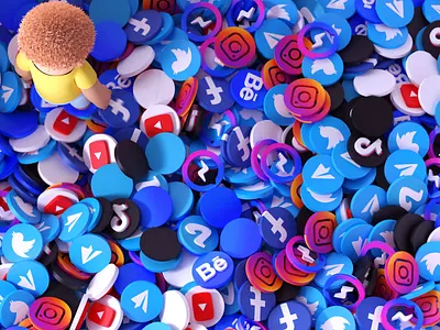 Social Media 2 3d animation art branding c4d character design graphic design illustration logo media minimal motion graphics redshift redshift3d social ui