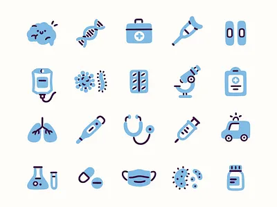 Medicine Icons cute doodle flat hand drawn health healthcare icons illustration medical medicine self care simple stickers vector