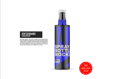 Matte Spray Bottle Mockup mock up mockup package packaging psd