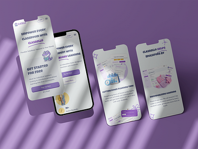 Classello – A Smarter Way to Teach clean design edtech education landing page minimal ui uiux