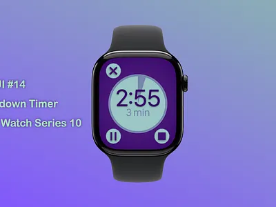 DailyUI 14 - Countdown Timer WatchOS apple watch dailyui purple ui ux watchos