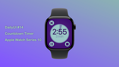 DailyUI 14 - Countdown Timer WatchOS apple watch dailyui purple ui ux watchos