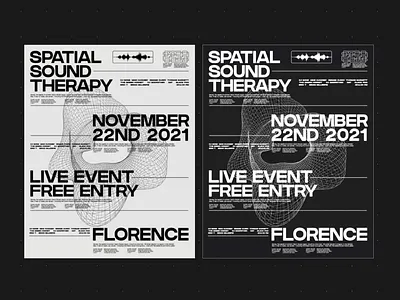 Spatial Sound Therapy [Personal Project] abstract design event design graphic design grid systems photoshop poster design print typography