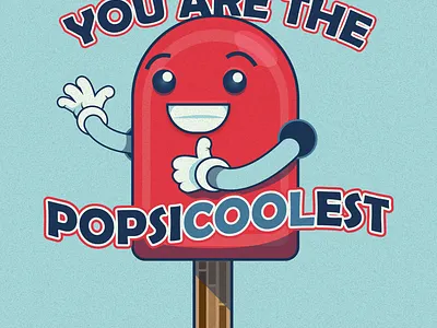You are the PopsiCOOLest! adobe illustrator cartoon character graphic design illustration textured vector