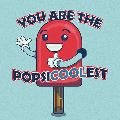 You are the PopsiCOOLest! adobe illustrator cartoon character graphic design illustration textured vector