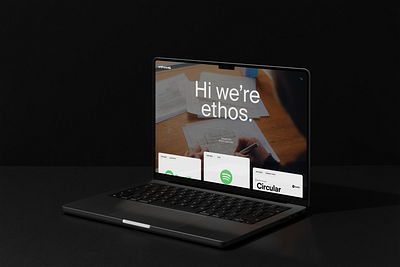 Ethos — Website Hero ui website