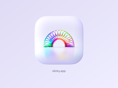 Slinky App Icon ai app app icon branding figma icon illustrator rainbow skeumorphism ui ui design visual design