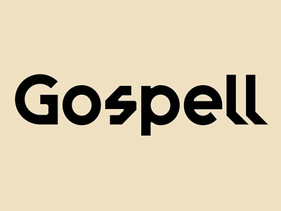 Gospell Typographic Logo Design brand identity brand logo branding creative creative design design gospell gospell logo logo logo design logotypr minimalist minimalistic design modern modern design professional branding typo typography typography design