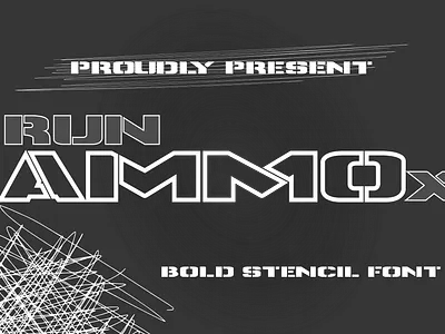 Runammox Font army font bold font display fonr logo font modern font sport font stencil font typeface typography