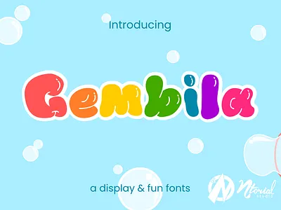 Gembila Font children font display font happy birthday font joyfull font kids font playful font sans font serif font ui