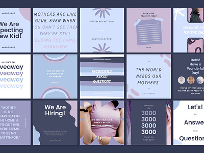 Mompreneur Instagram Creator Kit creativemarket design editorial design instagram instagram creator instagram post layout layout design minimal social media