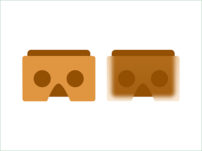 Google Cardboard icons android app branding cardboard dailyuichallenge design glassmorphism google iconography illustration logo vector virtual reality vr