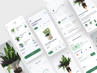 Plants Shop App android app design botanical dribbble best design ecommerce floral flowers gardener gardening ios app landscaping planting plants plants shop shop store tajul tajulislam trendy design ui design uidesign