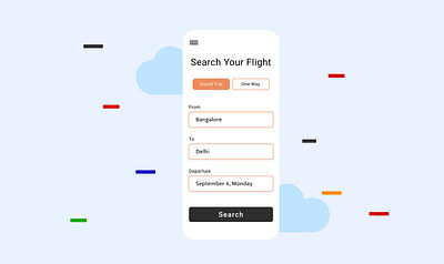 Flight Search 068 dailyui dailyui068 dailyuichallenge design figma figmadesign ui ui design uidesign