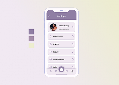 Settings | Daily UI #007 007 dailyui ui