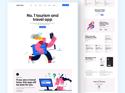 Travel app landing page app landing app landing page clean ui creative design graphic design illustration landing page landingpage product landing page travel app traveling ui ui design uiux ux web ui web ui design webdesign website website redesign