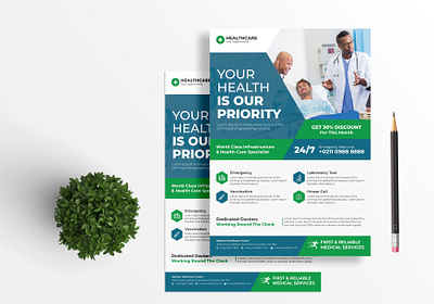 Medical Flyer branding broucher design doctor flyer graphic design medical flyer template photoshop