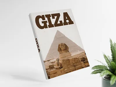Book Cover Design - GIZA Travel bold font book branding clean cover minimalist typography