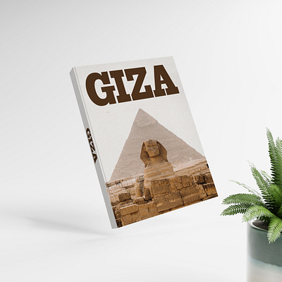 Book Cover Design - GIZA Travel bold font book branding clean cover minimalist typography