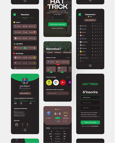 Football App concept football app moible design ui