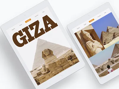Website UI Concept - GIZA Travel bold font branding clean minimalist ui website
