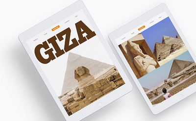 Website UI Concept - GIZA Travel bold font branding clean minimalist ui website