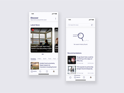 News App aesthetics app app ui app ux article app design latest news minimal mobile modern ui news app news app ui news app ux news feed news portal ui newsfeed newspaper trend2021 ui ux