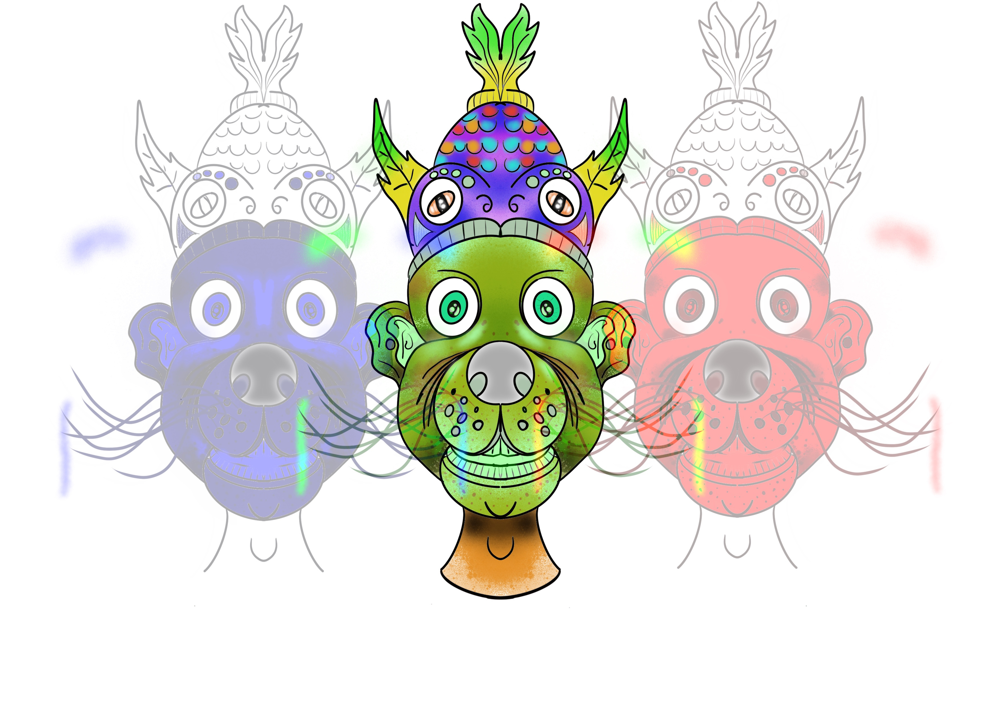 Example of Fish head