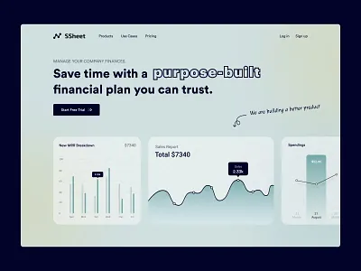 Landing UI business design finance header hero landing landingpage saas ui ui ux web web design webflow website