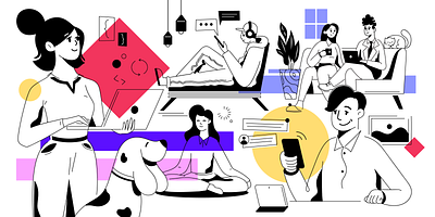 StartHub coworking illustration illustration