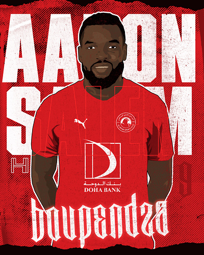 AARON BOUPENDZA x AL ARABI SPORTS CLUB 3d animation app bordomavi branding design graphic design illustration illustrator logo motion graphics tasarım trabzonspor ui