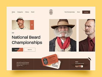 Beard Championship Web Header agency beard clean design homepage interface landing page landing page design minimal mustache orix orixdigital project ui uiux ux web web design website websitedesign