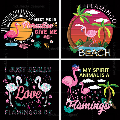 FLAMINGO T-SHIRT DESIGN typography