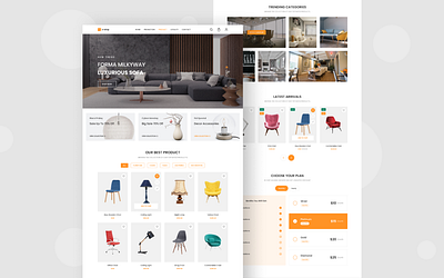 eShop - Ecommerce Landing Page buy clean ui creative design design discount ecommerce furniture landing page minimal sell store ui uidesign uiinspiration uitrend ux uxdesign uxtrend web app website