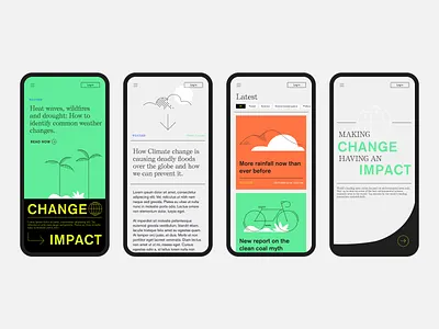 News Outlet blog branding branding and identity climate change design environmental layout mobile site news typography ui uidesign web webdesign