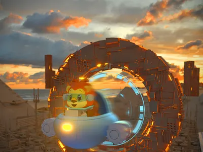 Duna-Science fiction space 3d carton design illustration