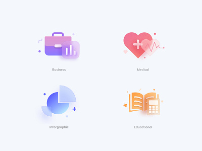 Glass Icons branding colors design essential icons frosted glass icons glassy gradient icon design icon set iconography icons illustration illustration art logo