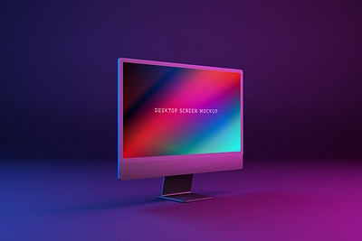 Neon Desktop Screen Mockup abstract clean device display laptop mac macbook mockup neon phone phone mockup presentation realistic simple smartphone theme ui ux web webpage