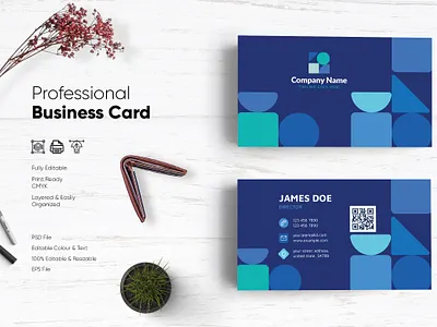 Modern Visiting Card Design-88 design flat design modern design professional business card professional design visiting card visiting card design visitingcard