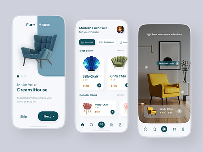 Furniture Store App app branding design furniture furniture store app graphic design icon illustration logo mobile mobile app modern new sale top trending typography ui ui kit ux