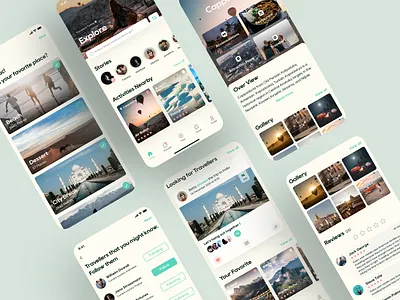 Backpackers App app design travel app ui ux