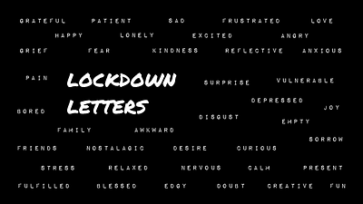 Lockdown Letters communication composition graphic