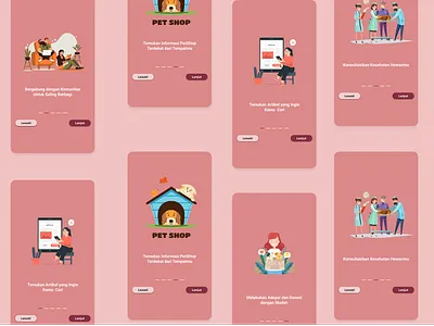 Onboarding Screen design onboarding onboarding screen pets ui uiux