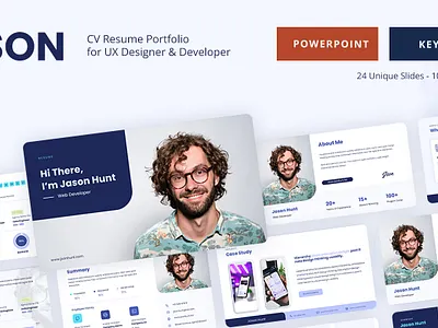 JSON - CV Resume Portfolio for UX Designer & Developer. cv design mockups portfolio resume template template ui ux vcard web web design website