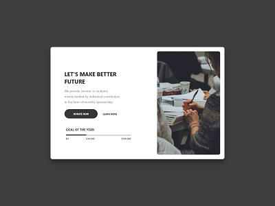 Crowdfunding Campaign card crowdfunding campaign design joise typography ui ux