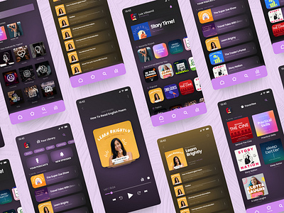 Podcast App | Dark theme dark design figma mobile app mobile design podcast ui ui design